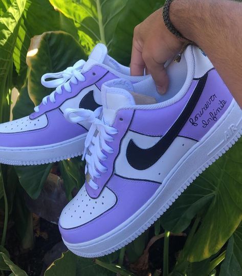 purple Air Force 1 aesthetic Sepatu Air Jordan, Angelus Paint, Custom Shoes Diy, Nike Shoes Air Force, Trendy Shoes Sneakers, White Nike Shoes, Basket Style, Jordan Shoes Girls, Custom Nike Shoes