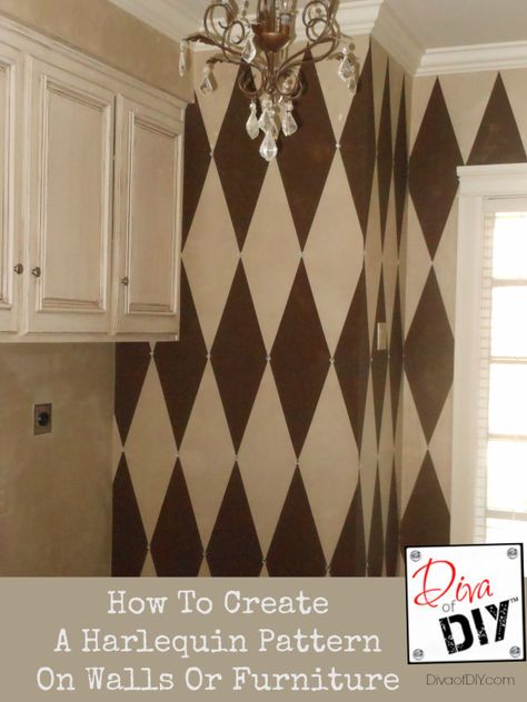 Are you looking to update your home? Use these 10 steps to create a harlequin pattern that you can do on walls or furniture. Harlequin Decor, Red Painted Furniture, 2024 Bathroom, Bedroom Furniture Makeover, Painted Bedroom Furniture, Painted Furniture Colors, Dressers Makeover, Harlequin Pattern, Paint Techniques