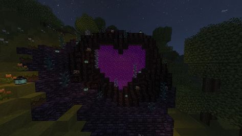 Minecraft Heart Nether Portal aesthetic mizunos16craft Heart Nether Portal, Portal Aesthetic, Minecraft Heart, Nether Portal, Halloween Wreath, Astrology, Minecraft, Portal, Halloween