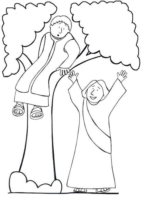 Zacchaeus Free Coloring Pages                                                                                                                                                                                 More Zacchaeus Coloring Page, Jesus Coloring Pages, Sunday School Coloring Pages, Bible Story Crafts, Photo Tag, Preschool Bible, School Coloring Pages, Kitty Coloring, Bible Coloring Pages