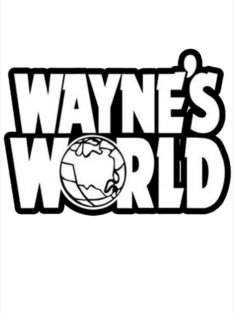 Wayne’s World, Wayne World, Waynes World, Rush Poster, Guitar Drawing, World Poster, Wayne's World, World Movies, Birthday Invites