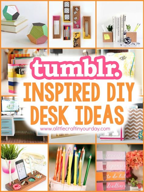 Diy Desk Ideas, Zimmer Diy, Diy Tumblr, Diy Room Decor For Teens, Tumblr Rooms, Revere Pewter, Decor Ikea, Desk Ideas, Teen Room Decor