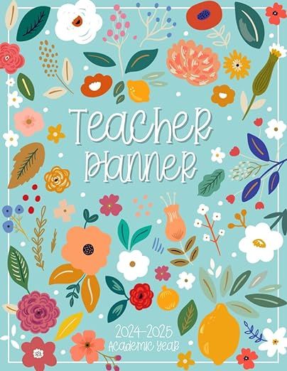 Teacher Planner 2024-2025: Academic Year August 2024-July 2025 | Monthly & Weekly Lesson Plan and Record Book for Teachers | with Pretty Florals Cover.: Arte, Aishelle: Amazon.com: Books Lesson Plan Book Cover, Teacher Planner Cover Ideas, Teacher Happy Planner, Teacher Record Book, Teacher Journal Planner, Teacher Planner Pages, Teacher Preparation, Lesson Plan Book, Teacher Lesson Plans