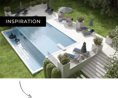 Foxterra Design, Pool And Pool House Ideas, Before After Design, Custom Water Feature, Rectangle Pool, Backyard Getaway, Pool Landscape Design, Dream Yard, Backyard Pool Designs