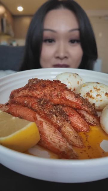 Trinh Carreon on Instagram: "Finally trying the viral imitation snow crab legs from Sams Club!   I already love imitation crab so I knew I was going to love these! Next time I need to add more butter and make it less salty 😋   #imitationcrab #snowcrablegs #samsclub #snack #mukbang #lunch #recipe #foodies #crab #reels #reelsinstagram #explore" Viral Sams Club Crab Recipe, Sams Club Crab Recipe, Meals With Crab Meat, Surimi Snow Crab Legs Recipes, Artificial Crab Meat Recipes, Fake Crab Meat Recipes, Imation Crab Recipes, Imitated Crab Recipes, Crab Ramen