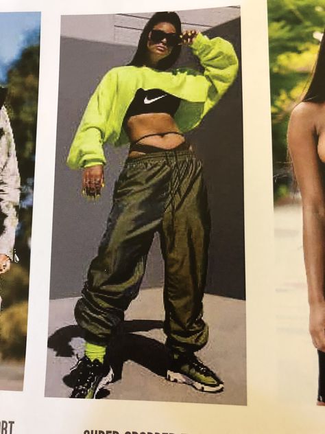 Looks Hip Hop, Neon Outfits, Neon Fashion, Outfit Trends, Cropped Tops, Dope Outfits, Baddie Outfits, Mode Inspiration, Neon Green