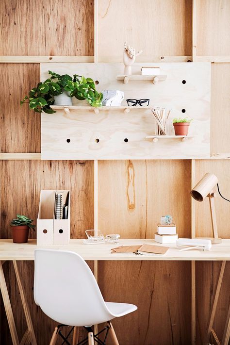 5 affordable renovating and decorating ideas | Homes To Love No Drill Shelves, Junk Drawer Organizing, How To Feng Shui Your Home, Feature Wall Design, Plywood Interior, Homes To Love, Shelving Solutions, Diy Wall Shelves, Dollar Store Organizing