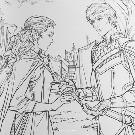 Acotar Coloring Book Pages Blank, Acotar Coloring Pages, Acotar Coloring Book Pages, Acotar Coloring Book, Adult Coloring Designs, Sarah J Maas Books, Color Book, A Court Of Mist And Fury, Arte Sketchbook