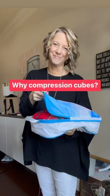 Travel Tips Pilot Wife on Instagram: "✈️ Packing Tips: compression cubes help you pack more. They compress the air between the travel outfits you pack. Drape bottom pieces over the packing cubes and only pack one pair of shoes. Remember that you also have your airport outfit pieces. Want the Items in My Post? ✈️ Message me ✈️ Ask on my YouTube video comment ✈️ Find Traveltipsbylaurie on @Shop.ltk free app for EVERYTHING in this post 👨‍✈️ I’m a Houston pilot wife sharing tips to help you “travel Travel Tips By Laurie, Compression Training Pants With Moisture-wicking, Versatile Compression Moisture-wicking Pants, How To Use Packing Cubes Tips, Compression Cubes For Travel, Compression Packing Cubes Travel, Compress Packing Cubes, Pilot Wife, Travel Cubes