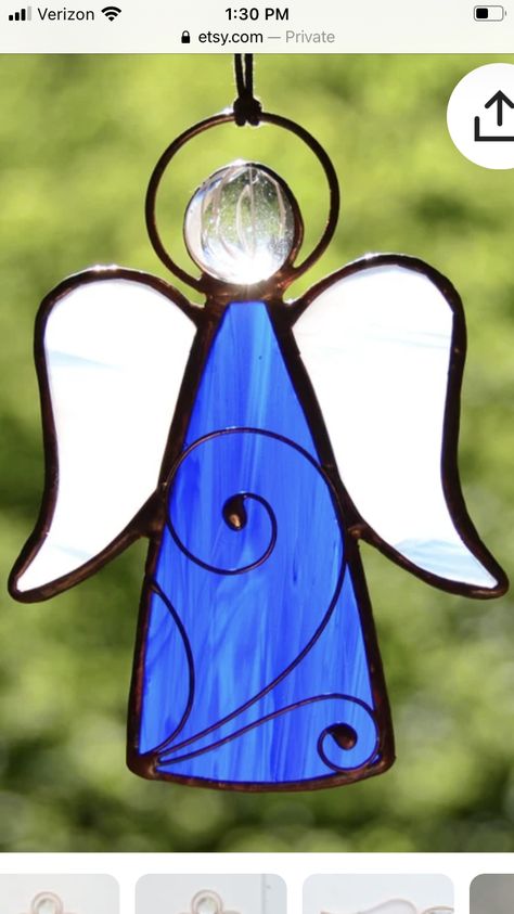 Stained Glass Angel, Making Stained Glass, Glass Art Projects, Stained Glass Ornaments, Stained Glass Suncatchers, Stained Glass Christmas, Stained Glass Diy, Stained Glass Projects, Gorgeous Glass