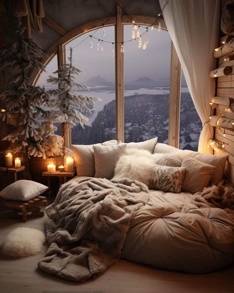 Cosy Big Bedroom Ideas, Winter Room Aesthetic, Cozy Cabin Aesthetic, Comfy Room Ideas, Dream House Bedroom, Winter Bedroom, Cabin Aesthetic, Big Bedrooms, Comfy Bedroom