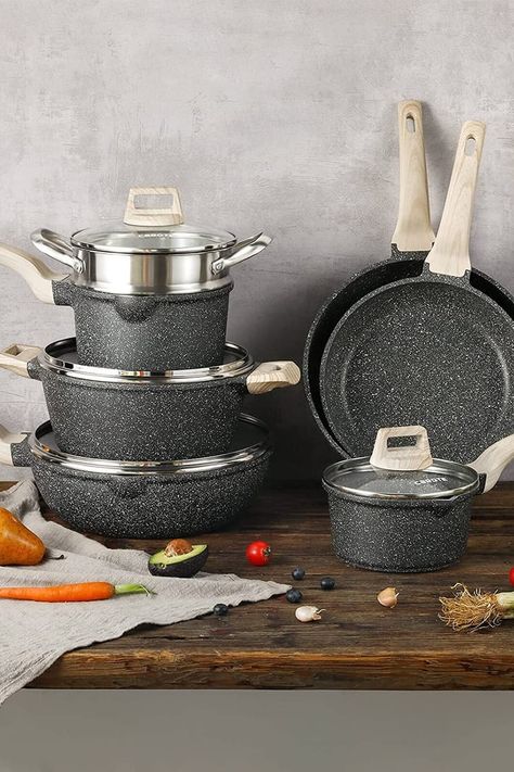 Best Cookware Sets From Amazon | 2022 Cooking Pots And Pans Cookware Set, Amazon Pots And Pans, Best Pots And Pans Cookware Set, Best Cookware Set, Cooking Pots And Pans, Best Pots And Pans, Best Nonstick Cookware Set, Cookware Set Best, Ceramic Nonstick Cookware