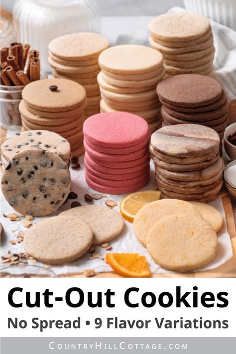 Cookies Without Baking Powder, No Spread Sugar Cookies, No Spread Sugar Cookie Recipe, Cut Out Cookie Recipe, Resepi Biskut, Cutout Sugar Cookies, Cookie Flavors, Bake Dessert, Lost 100 Pounds