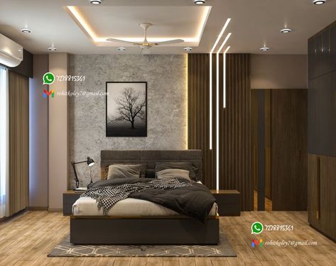 Profile Light, Bedroom Wall Designs, Modern Bedroom Interior, Luxury Bedroom Design, Bedroom Modern, Modern Bedroom Design, Luxurious Bedrooms, Panel Design, Bedroom Wall