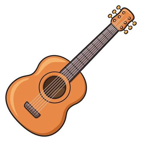 Caricatura de guitarra. | Premium Vector #Freepik #vector #guitarra-dibujo #guitarra #guitarra-acustica #acordes Music Wallpaper, Premium Vector, Planner Stickers, Theater, Musician, Music, Anime, Quick Saves, Art