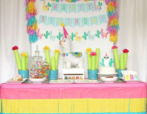 Drama-Free Llama Party Drama Llama Birthday Party, Lama Birthday Party Decorations, Llama Fiesta Birthday Party, Llama Birthday Party Decorations, Llama Birthday Party, Cactus Party Decor, Llama Party, Llama Llama, Fiesta Birthday Party