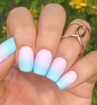 Ombre Nail Art Designs, Unghie Sfumate, Nail Art Ombre, Pastel Nails, Cute Nail Designs, Matte Nails, Gorgeous Nails, Love Nails, Ombre Nails