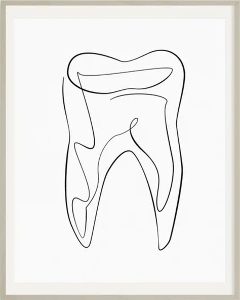 Dentistry Tattoo Ideas, Dental Tattoo Ideas Dentists, Tooth Tattoo Ideas, Tooth Outline, Dental Wall Art, Christmas Dental, Dentist Art, Dental Clinic Logo, Tooth Tattoo