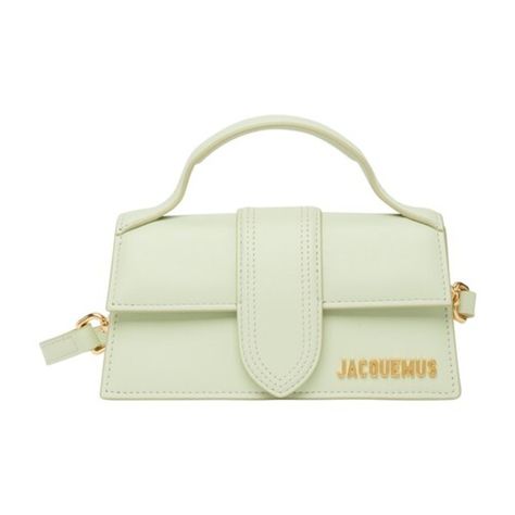 Detachable strap Leather handle Visible stitching Flap closure Logo appliqued in gold-tone letters Metal…. Color:green. Material:100% cotton / 100% cowskin #adv womens #bags #shoulder #handbags #Jacquemus Bags Shoulder Bags > Shoulder Bags False Jacquemus Light Green Bag, Jacquemus Bag, Fun Clothes, Miu Miu Bag, Girly Accessories, Mini Tote Bag, Mini Tote, Green Bag, Tote Bag Design