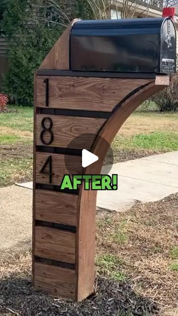 Rural Mailbox Ideas Country, Mailbox Makeover Diy, Mailbox Post Ideas, Mailbox Designs, Rural Mailbox, Custom Mailbox, Diy Mailbox, Mailbox Ideas, New Mailbox