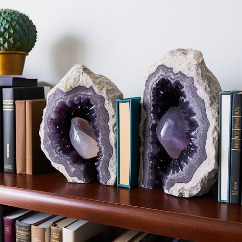 Introducing the Geode Inspired Bookend: A stunning marriage of nature’s beauty and functionality. This bookend draws inspiration from the captivating allure of geodes, featuring intricate patterns and shimmering crystals. Crafted with precision, it adds a touch of elegance to any bookshelf or desk while ensuring stability for your literary treasures. Elevate your space with the Geode Inspired Bookend, a timeless piece that brings the beauty of the natural world into your home. Conceptual AI ... Geode Bookends, The Natural World, Intricate Patterns, Natural World, Timeless Pieces, Bookends, The Beauty, Literature, Shells