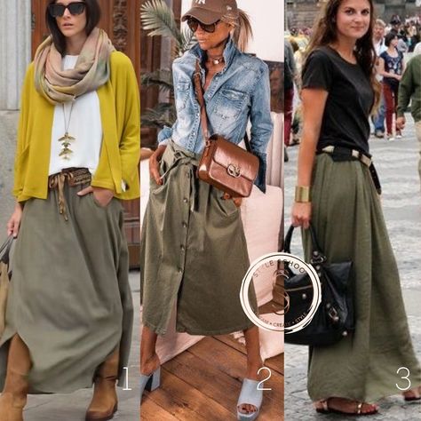 Olive Green Skirt Outfit, Army Green Skirt Outfit, Khaki Skirt Outfit, Khaki Skirt Outfits, Green Skirt Outfits, Olive Green Skirt, Olive Skirt, Khaki Skirt, Management Styles