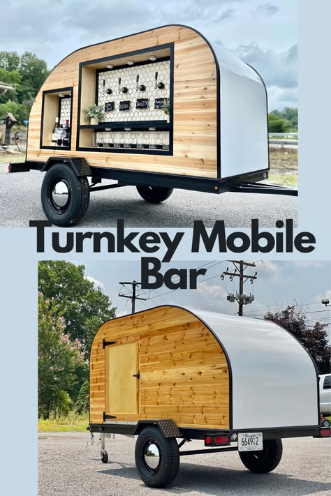 Teardrop Trailer With Taps - Easy to tow - Vintage Style Camper - Serve Ice Cold Drinks Instantly Teardrop Trailer Mobile Bar, Mobile Beer Tap Trailer, Tap Trailer Ideas, Beverage Trailer Ideas, Beer Trailer Mobile Bar, Camper Bar Ideas, Mobil Bar Trailer, Beer Tap Trailer, Trailer Bar Ideas