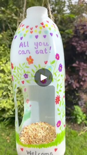 Milk Carton Bird Feeder, Bird Feeders For Kids To Make, Butterfly Feeders, Make A Bird, Make A Bird Feeder, Milk Cartons, Playbased Learning, Sharpie Pens, For The Birds