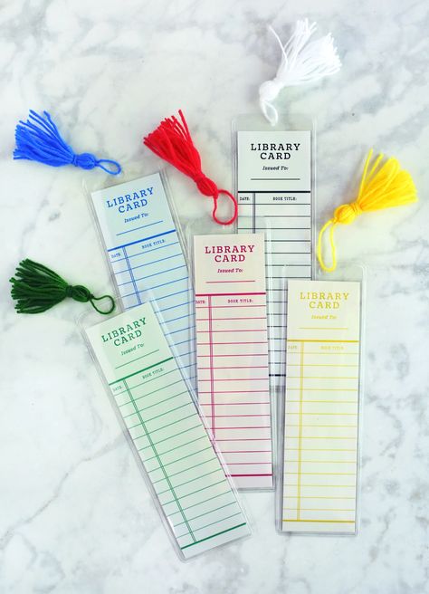 Library Card Bookmark (Free Printables) #librarycard #bookmarks #freeprintables #printables #abeautifulmess Library Card Bookmark, Card Bookmark, Free Printable Bookmarks, Library Cards, Bookmark Crochet, Book Exchange, Paper Bookmarks, A Beautiful Mess, Work Diy