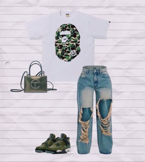 Green 4s Outfit, Jordan 5 Outfits Womens, Pretty Little Thing Outfits, Jordan 5 Outfit, 4s Outfit, Green 4s, Green Jordans, 5 Outfits, Jordan 5