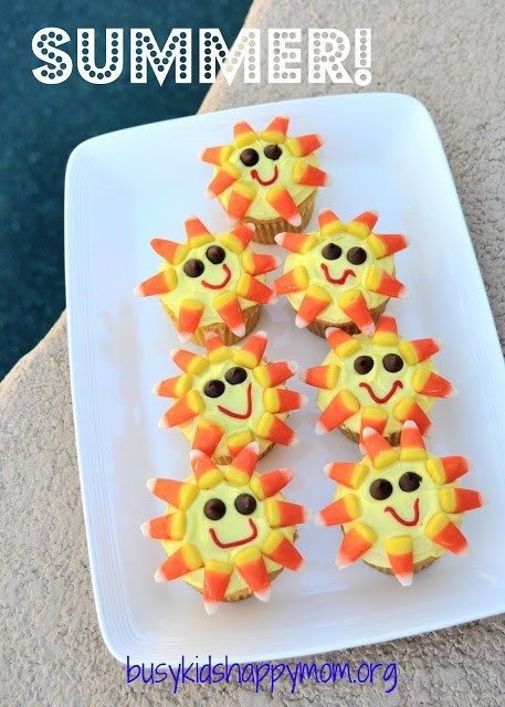 Sun Cupcakes, Sunshine Cupcakes, Cupcakes Flores, Summer Cupcakes, Light Unit, Summer Sunshine, Cupcake Ideas, Snacks Für Party, School Party