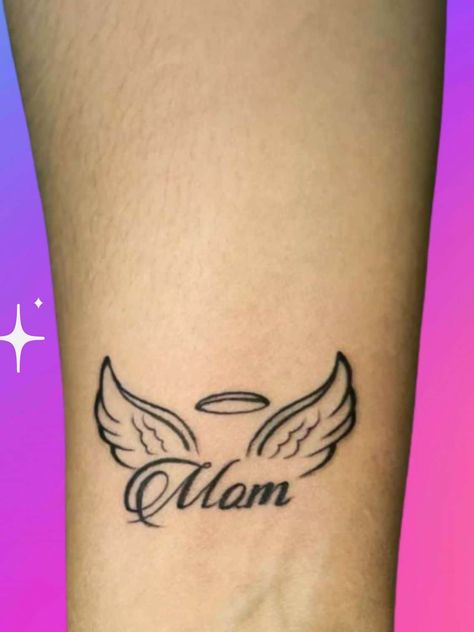 *2023!14 Classy designs* Mom tattoos on wrist Mom Tattoo Designs Mother Daughters, Mama Memorial Tattoo, Tattoo Ideas For Passed Loved Ones Mom, Tattoo Ideas For Son And Mom, My Dad My Hero Tattoo, Memorial Tattoo For Mom, Mom Tattoo Designs For Daughter, Heaven Tattoos For Men, Rip Mom Tattoo Ideas For Daughter