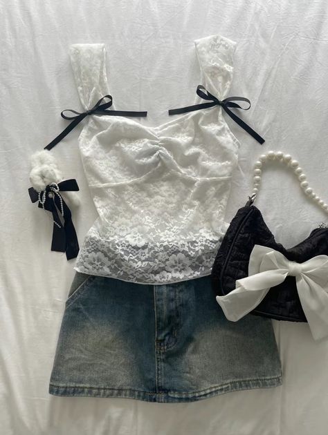 Acubi Fashion Blue, Summer Outfits Acubi, Coquette Style Aesthetic, Dollete Outfits, Basic Coquette, Pieces Of Clothing, Easy Trendy Outfits, Cute Everyday Outfits, Really Cute Outfits