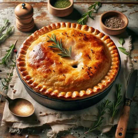 Untitled-design-2023-11-03T232721.352 Pheasant Recipes, Dinner Pies, Butter Puff Pastry, Cake Treats, Pot Pie Recipes, Meat Pie Recipe, Baked Pie Crust, Wild Game Recipes, Game Recipes