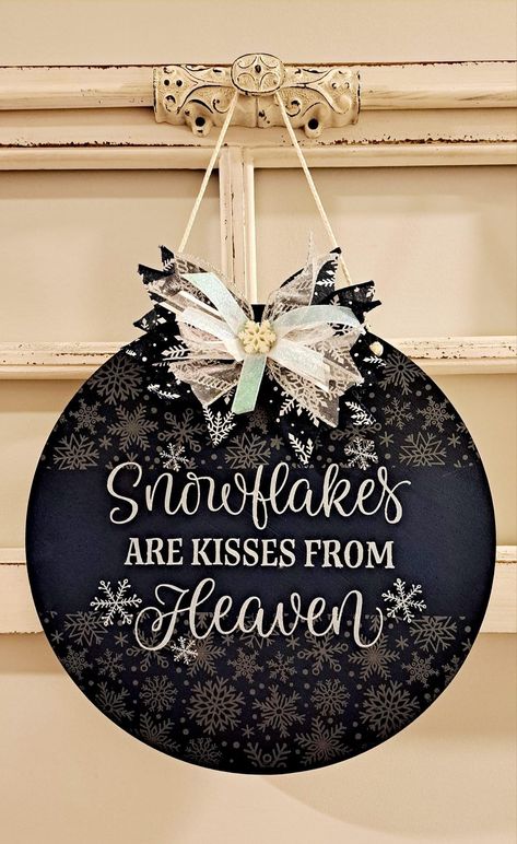 Snowflake Door, Magnolia Design, Wood Rounds, Hobby Lobby, Door Hanger, Door Hangers, Hangers, Lobby, Magnolia