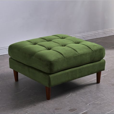 Green Ottoman, Bathroom Interior Design Modern, Corner Sofa Design, Settee Sofa, Ottoman Footstool, Rose Cottage, Pouf Ottoman, Grass Green, Minimalist Living