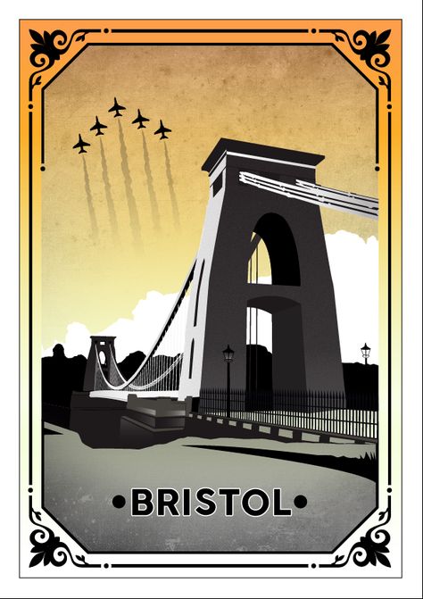 Bristol Illustration, Places Pics, Studio Mural, John Cabot, Bridge Tattoo, Jobs In Art, Into The West, Tourism Poster, Online Jobs From Home