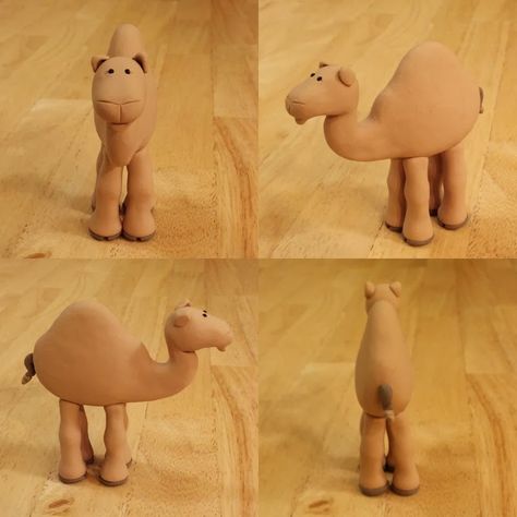 Cute Nativity Camel!! Instructions on how to make it on https://expressivecreativity.blogspot.com/2018/01/nativity-camel.html   Can't wait to see what's next on the nativity line. Camel Craft, Diy Nativity, Desert Animals, Sculpey Clay, Christmas Clay, How To Make Clay, The Nativity, Polymer Clay Diy, Clay Figurine