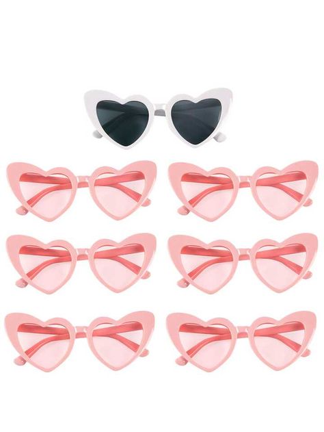 Women's & Men's Clothing, Shop Online Fashion Sunglasses Bridesmaids, Bach Party Favors, Cat Eye Sunglasses Vintage, Sunglasses Cat Eye, Heart Shaped Glasses, Heart Glasses, Bachelorette Party Bride, Party Sunglasses, Shaped Sunglasses