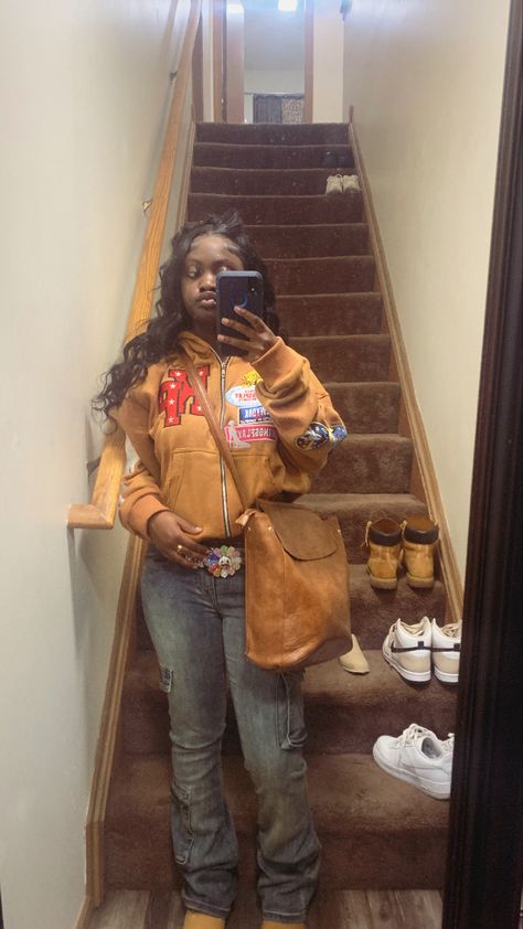 #timbs #fashion #inspo  #blackgirl Beef And Broccoli Timberlands Outfits Women, Timbs Outfits Women Fall, Skirt And Timbs Outfit, Black Timberland Boots Outfit Women, Black Timbs Outfits Women, Cute Timberland Outfits, Timbs Outfits Black Women, Timberland Boots Outfit Baddie, Brown Timberland Boots Outfit