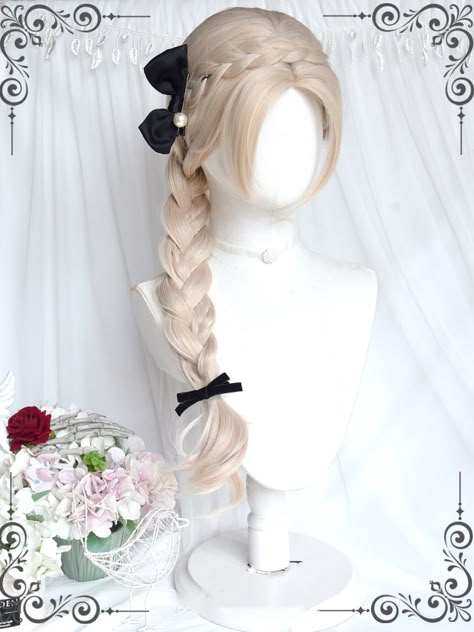 This price is for a wig only, others are not included. SizeFree SizeHair Length70 Hair Wig Styles, Harajuku Wigs, Cool Hair Designs, Kawaii Wigs, Androgynous Hair, Drawing Hair Tutorial, Hair Color Underneath, Dyed Blonde Hair, Cosplay Hair