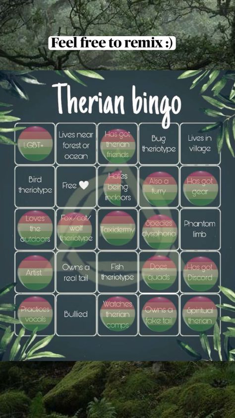 Therian Bingo, Bingo, Spirituality, Feelings, Pins