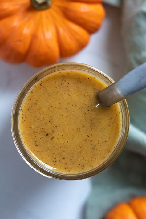 Creamy Fall Salad Dressing, Fall Salad Dressings, Pumpkin Vinaigrette Dressing, Apple Cider Pumpkin Seed Dressing, Pumpkin Salad Dressing, Pumpkin Seed Dressing, Date Salad Dressing, Fall Salad Dressing Recipes, Fall Salad Dressing