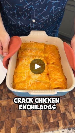 2.3M views · 25K reactions | Crack Chicken Enchiladas 🤤 #easyrecipe #deliciousfood #enchiladas | Cooking With Kyle | Cooking With Kyle · Original audio Cooking With Kyle, Chicken Enchalada, Easy Chicken Enchilada Recipe, Enchilada Casserole Recipes, Creamy Chicken Enchiladas, Baked Dinner, Chicken Enchilada Recipe, Enchilada Recipes, Easy Baking Recipes Desserts