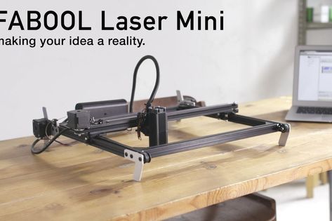 DIY Desktop Laser Cutter and Engraver - FABOOL Laser Mini : 11 Steps Arduino Laser, Mini Laser Engraver, Homemade Cnc, Wooden Pencil Box, Diy Laser Engraver, Diy Desktop, Laser Cut Box, Diy Cnc, Wooden Pencil