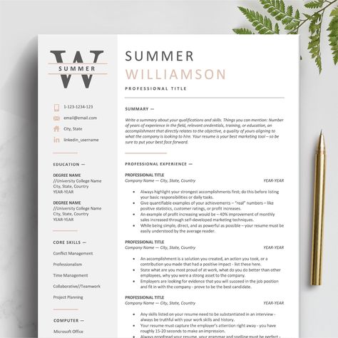 resume template for teachers Resume Website Design Layout, Creative Resume Design, Resume Template Creative, Professional Resume Design, Resume Structure, Resume Icons, Marketing Resume, Curriculum Vitae Resume, Resume Design Professional