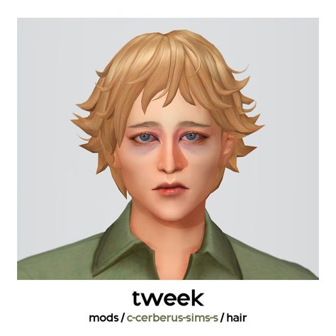 tweek hairstyle Sims 4 Messy Hair Maxis Match, Sims 4 Cc Cerberus Hair, Messy Sims 4 Cc, South Park Sims 4, Sims 4 South Park Cc, Sims 4 Messy Hair Cc, Sims 4 Cc Messy Hair, Sims 4 Messy Hair, Sims Finds