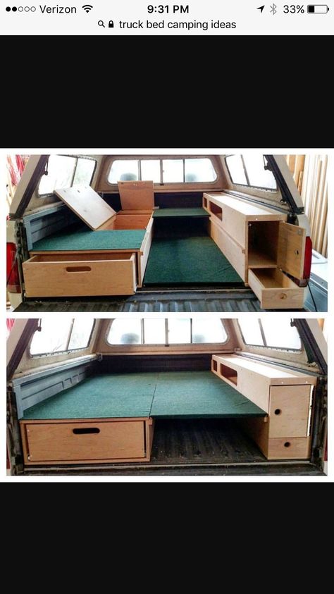 Truck Bed Sleeping Platform, Truck Bed Sleeping, Truck Topper Camping, Truck Cap Camping, Pickup Camping, Astuces Camping-car, Bil Camping, Truck Canopy, Truck Camper Shells