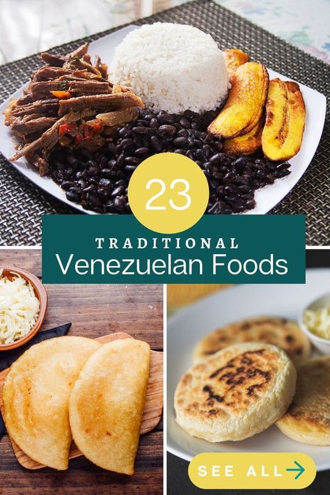 23 Traditional Venezuelan Foods & Dishes Venuzula Food, Venezuelan Arepas Recipe, Venezuela Food Recipes, Easy Venezuelan Recipes, Authentic Venezuelan Recipes, Venezuelan Christmas Food, Venezuelan Sauce, Carne Mechada Venezuela Recipe, Venezuelan Food Recipes