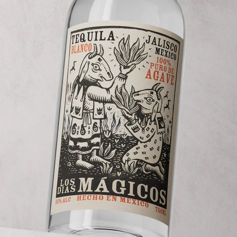 Los Dias Magicos Showcases Radical Product Innovation Within The Range | Dieline - Design, Branding & Packaging Inspiration Tequila Branding, Tequila Packaging, Tequila Soda, Sipping Tequila, Product Innovation, Magical Realism, Tequila Bottles, Old Names, Mexican Culture